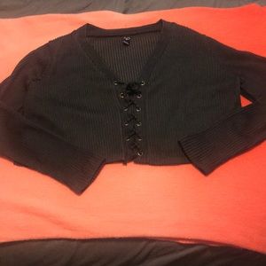 Windsor Off the Shoulder crop sweater